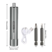 Electric Screwdriver Set, Type-C Rechargeables Cordless Screwdriver with LED Light, Auto & Manual Mode, Bits