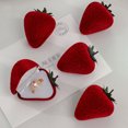 thumbnail image 2 of Xingzhi Cute Strawberry Appearance Ring Box For Organizing Jewelry Red Flip Can Store, 2 of 6