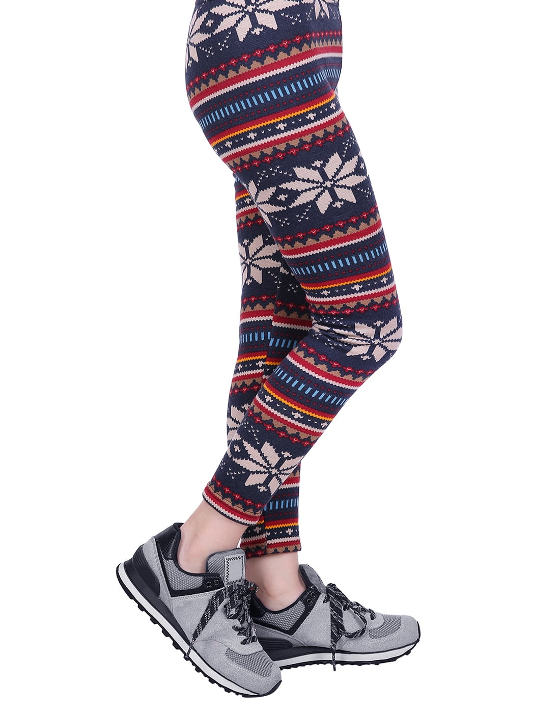 HDE Girls Fleece Winter Knit Leggings Kids Nordic Stretch Pants Footless Tights 