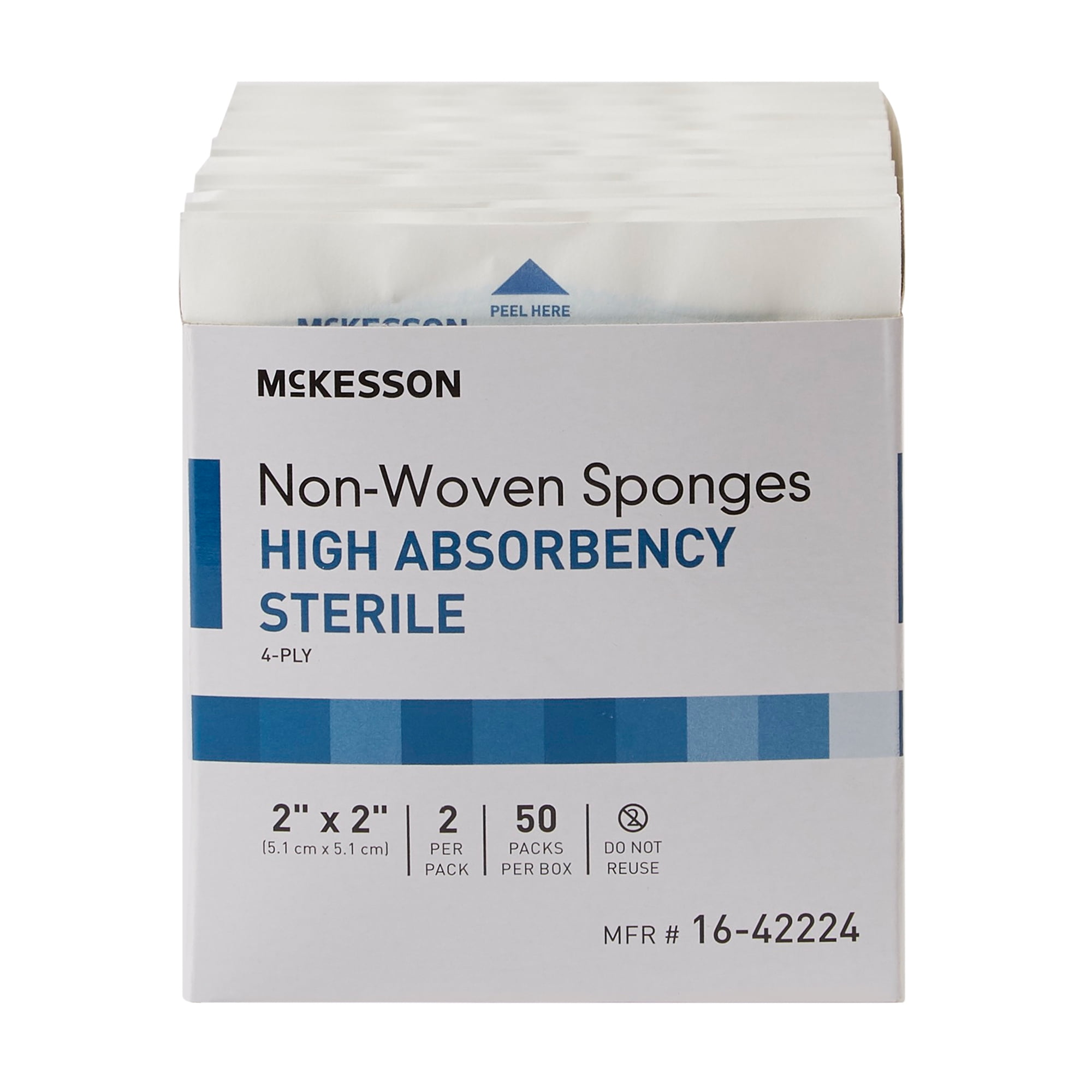 USP Type VII Sterile Gauze Sponges - 4x4 Inch, 12-Ply, Cotton (Case Of 1280) - McKesson