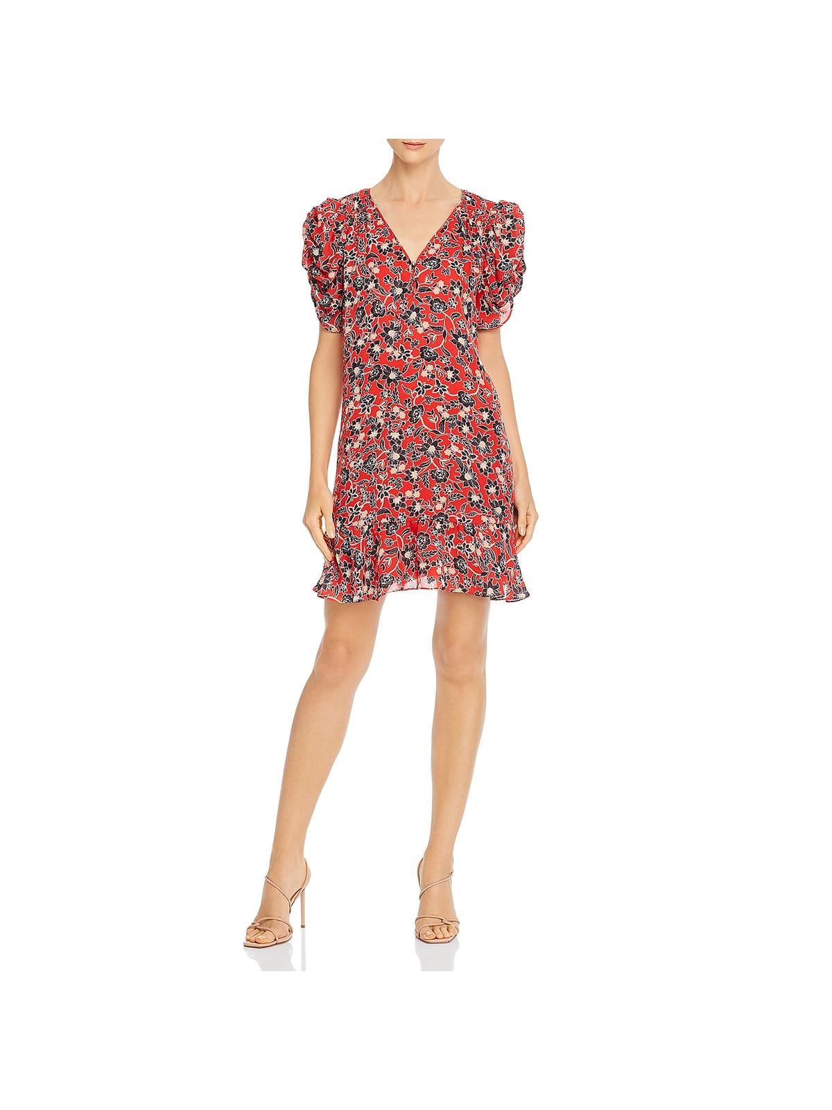 Parker Womens Silk Floral Mini Dress ...