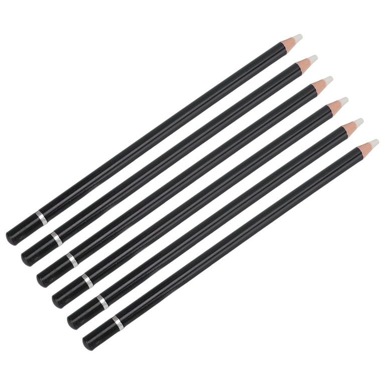 6Pcs Eraser Pencil Set Easy Erasion Comfortable Grip Wide