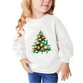 thumbnail image 2 of None Cotton Toddlers Sweatshirts Winter Comfort Crewneck White Print Fashion Blouses Kids Long Sleeve Shirts Boys and Girls Sweatshirts, 2 of 4