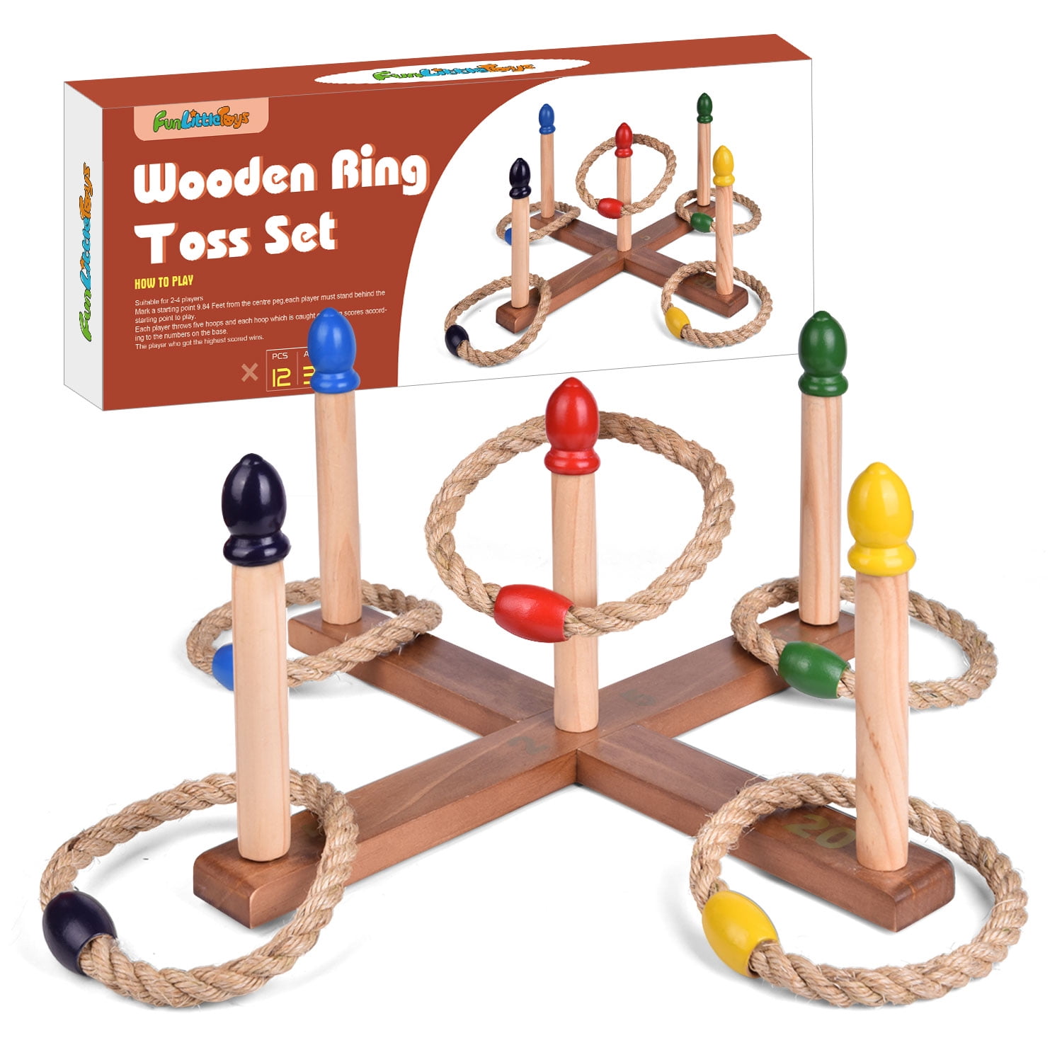 Acmer Classic ring toss game,Outdoor quoits game,Children toys rope quoits,An excellent gift for a child