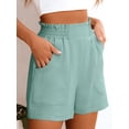 thumbnail image 5 of ANRABESS Womens Casual Shorts Elastic Paperbag Waist High Waisted Summer Loose Fit Beach Vacation Shorts with Pockets, 5 of 7