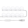 thumbnail image 1 of Amdohai Vanity Mirror Fill Lights with 10 Bulbs Adjustable 10 Brightness & 3 Color Temperatures USB Mirror String Light for Makeup Dressing Table, 1 of 8