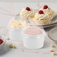 thumbnail image 2 of Dessert Box Oatmeal Containers Breakfast Cups Yogurt Paper Bowls Plastic Mugs with Lid Parfait Taro Paste White, 2 of 6