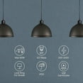 thumbnail image 2 of Suspensión E27 con bague à vis, cable textil regulable 100 cm, suspensión compatible con abat-jour, doble ideal para suspensiones de cocina, blanco, 2 of 5