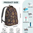 thumbnail image 5 of Paisley and Floral Black Pattern Cute School Backpack Bag with Padded Back and Adjustable Shoulder Straps 16.9 X 12.6 X 5.9 Inches, 5 of 5