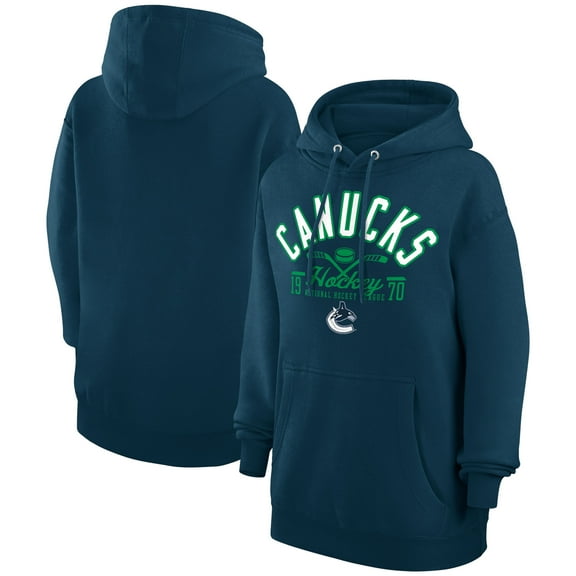 Men's Starter  Navy Vancouver Canucks Puck Pullover Hoodie