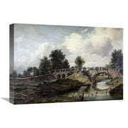 Global Gallery  22 in. Bridge Over the River Stour Art Print - Frederick William Watts