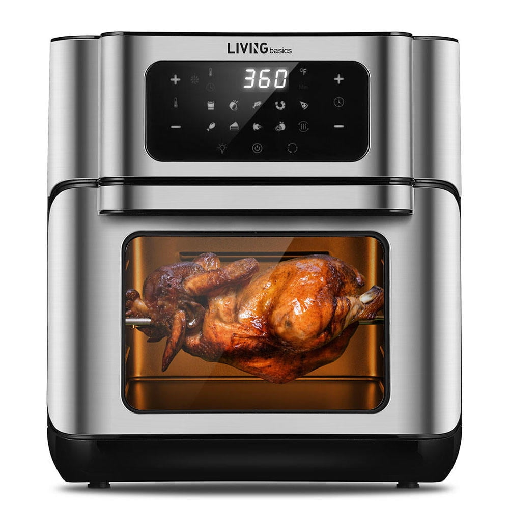 10.6 QT Air Fryer,1500W 10in1 Electric Air Countertop Oven w/ LED