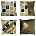 thumbnail image 1 of EREHome Cute cats faces Pillow Case Home Decor Cushion Cover 20x20 Inch, 1 of 2
