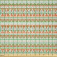 thumbnail image 2 of Ambesonne Geometric Fabric by the Yard Microfiber, Ethnic Hand-Drawn Pattern, 5 Yards, Pale Blue Coral Sepia, 2 of 4