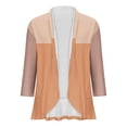 thumbnail image 4 of AherBiu Cardigan pour Femmes Léger Manches 3/4 Ouvert Cardigans Automne Décontracté Confortable Boléros Extérieur, 4 of 4