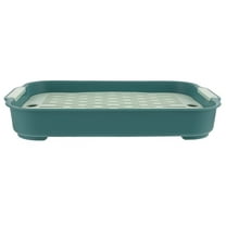 Niceauty Small Animal Litter Tray Rabbit Litter Box Green 1Set 10.6*7.4*1.6in