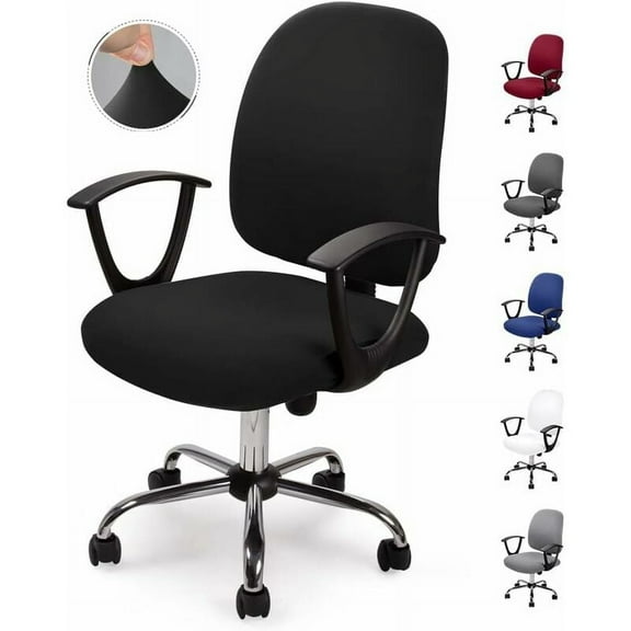 Stretchable Resilient Computer Office Chair Cover, Universal Lift Chair Slipcovers for Rotating Backrest Protector, Stretchy Fabric & Easy Install Remove for Office & Outdoor Use