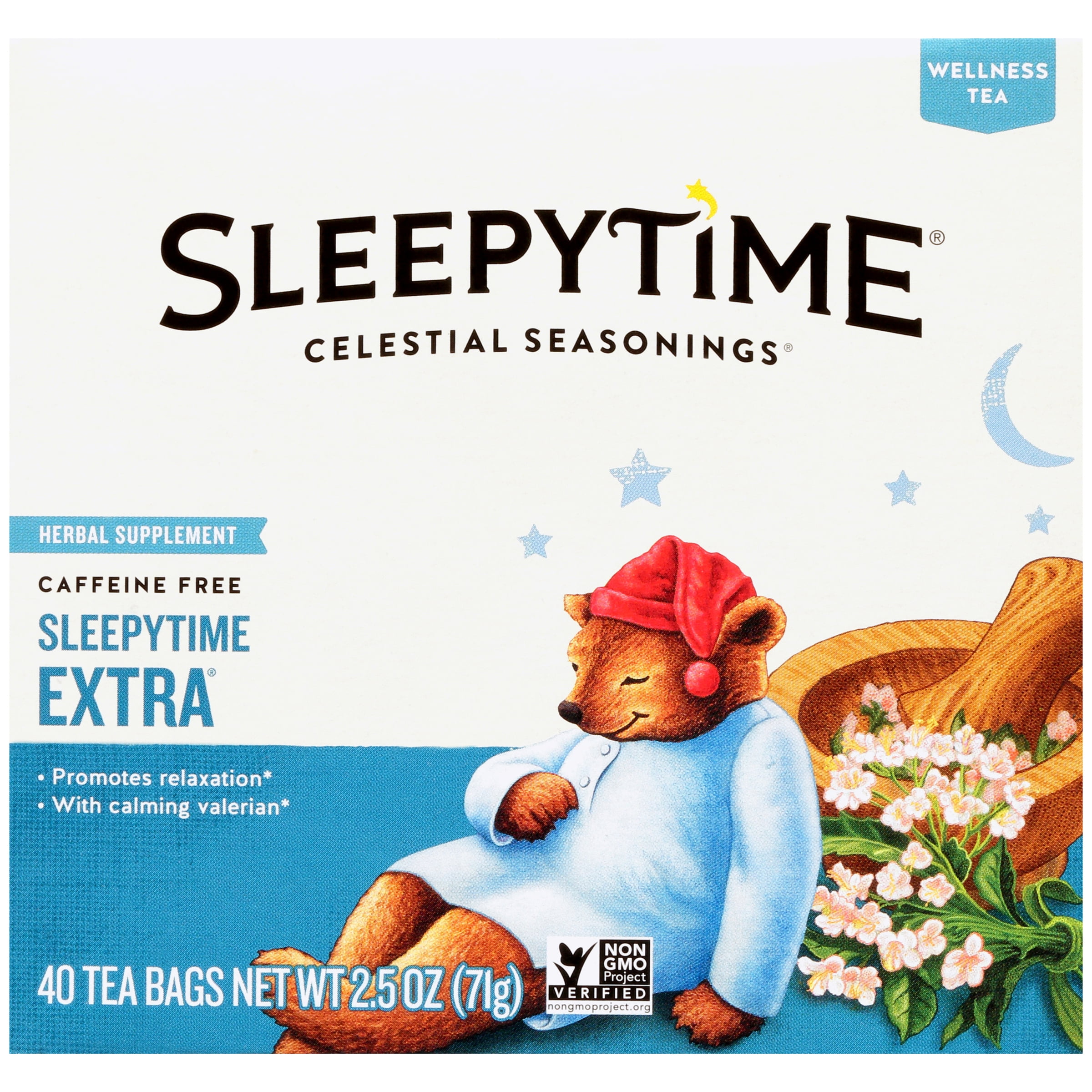 Celestial Seasonings Sleepytime Extra, Herbal Wellness Tea Bags, 40 Count