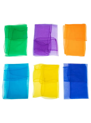 Armscye 15Pcs 23.6in Square Dance Scarves,Silk Dance & Juggling Scarves  Ideal Performance Props Accessories,11 Colors 