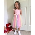 thumbnail image 5 of Arshiner Girls Toddler Dress Summer Ruffle Sleeve Mesh A Line Formal Party Tulle Dresses with Pockets, 5 of 6