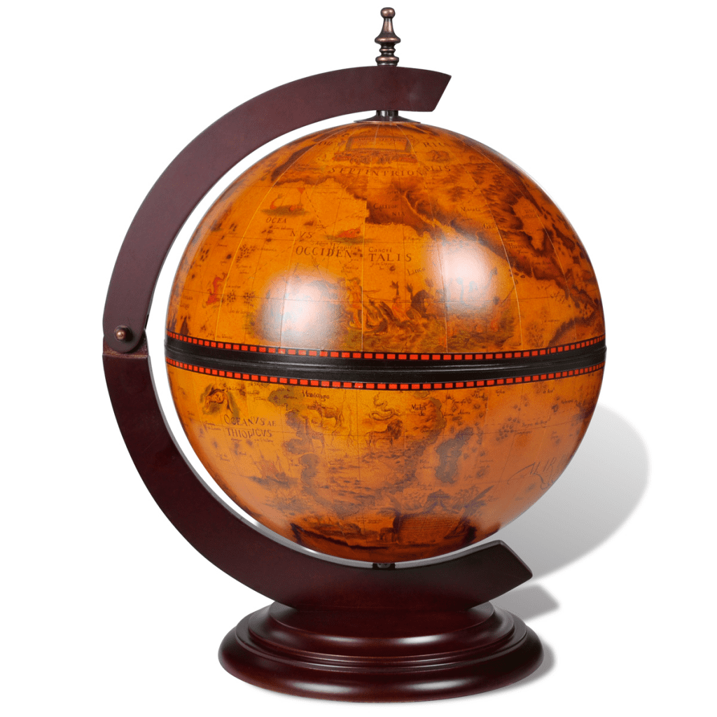 Mini Bar Globe Bar Drinks Cabinet Revolving Table Top Wine Storage
