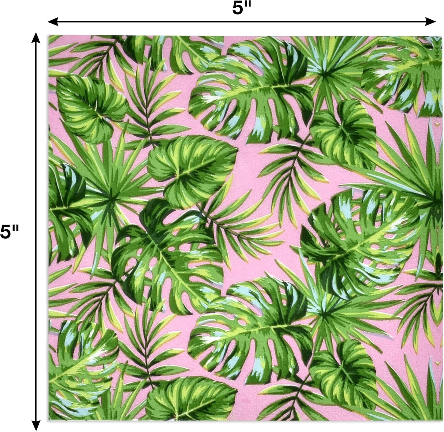 Gift Boutique 100 Tropical Palm Leaf Cocktail Beverage Napkins Disposable Paper Hawaiian Luau Pink Green Leaves Dessert Napkin for Wedding Holiday Jungle Bridal & Baby Shower Tableware Party Supplies
