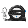 HART 3-Pack 6-Foot Compact Tape Measure Keychain, Wide-Blade