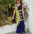 thumbnail image 3 of Sunflower on Canvas Sleeveless Dress women's evening dresses Cocktail of dresses cute dress Women's summer dress, 3 of 6