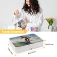 thumbnail image 5 of Surfing PU Leather Necklace Organizer Decorative Box with Removable Compartment Portable Necklace Holder, 5 of 6