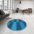 thumbnail image 4 of Ahgly Company Machine Washable Indoor Rectangle Transitional Blueberry Blue Area Rugs, 2' x 5', 4 of 7