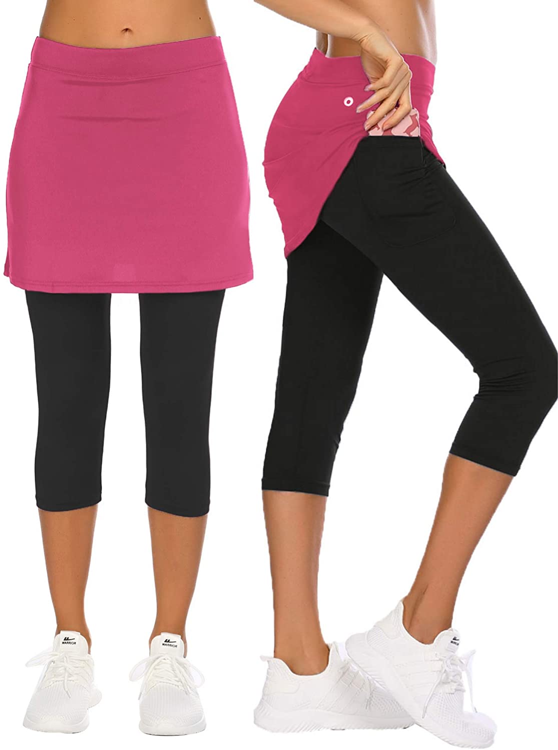 Skirt with Leggings Stretch Capri 