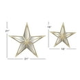 thumbnail image 3 of DecMode Cream Metal Indoor Outdoor Star Wall Decor (2 Count), 3 of 8