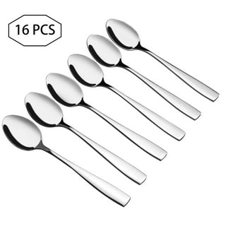 Dinner Spoons Set of 12, E-far 7.9 Inch Stainless Steel Soup Spoons  Tablespoons for Home, Kitchen or Restaurant, Non-toxic & Mirror Polished,  Easy to