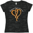 thumbnail image 3 of Inktastic Leukemia Awareness with Orange Ribbon Heart Women's T-Shirt, 3 of 5