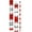 Red streamlined, variant on Adhesive Fish Measuring Tape Fishing Tape Measure 51in Fish Measurement Tool for Anglers Fishing Essential