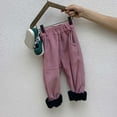 thumbnail image 4 of CAIVO Boys Corduroy Pants For Winter Warm Fuzzy Trousers Slim Fit Casual Kids Joggers Soft Comfortable Play Trousers Durable Cold Weather Classic Solid Color Slacks, 4 of 4