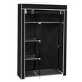 thumbnail image 3 of 64" Black Portable Closet Organizer with 6 Shelves - Dustproof Wardrobe Storage Rack, 3 of 9