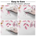 thumbnail image 3 of Abstract Pink Leaf Branches Waterproof Tablecloth Table Decoration Wedding Home Kitchen Dining Room Round Table, 3 of 5