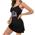 thumbnail image 5 of WJHWSX Womens Nightgown,Nightgowns for Women,Slip-On,Comfort Fit,Printed,Black,S, 5 of 6