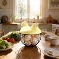 thumbnail image 3 of Egg Storage Basket For Kitchen Countertop Storage Organizer Fresh Eggs Holder With Handle Durable Wire Mesh Design, 3 of 4