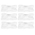 thumbnail image 4 of Bandas elásticas suaves para el cabello con lazo, 6 unidades de diademas de microfibra para maquillaje, lavado de cara y deportes, color blanco, 4 of 8