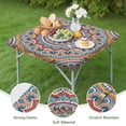thumbnail image 4 of Tablecloth Sacred Symbolic Mandala Waterproof Squre Cover with Elastic Edges and Back for Meditation and Anxiety Relief, 4 of 6