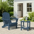 thumbnail image 3 of SERWALL Adirondack Outdoor Side Table, All Weather Use Double Layer Patio Side Table, HIPS Rectangular End Table- Blue, 3 of 9