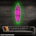 thumbnail image 2 of Craftnamesign Hibiscus Surfboard Neon Light For Surfboard Store, Surf Shop Wall Sign, 2 of 5