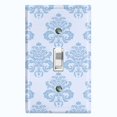 thumbnail image 1 of Metal Light Switch Plate Cover Damask Blue DAM002, 1 of 13