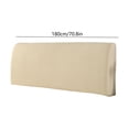 thumbnail image 3 of CaiYueKe Full Wrap Headboard Cover, Stretchable Dustproof Headboard Protector, Soft Padded Headboard Slipcover, Elastic Hem, Machine Washable, Modern Solid Color Bed Headboard Cover, 3 of 7