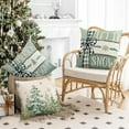 thumbnail image 5 of Christmas Throw Pillow Covers 18 x 18 Inch Set of 4, Winter Snowman Pillowcases Snowflake Xmas Tree Winter Holiday Cushion Case Decoration for Sofa Couch, 5 of 6