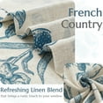 thumbnail image 6 of CURTAINKING Linen Curtains Floral Curtains for Living Room 84 Inch Long Blue French Curtains Back Tab Light Filtering Toile Print Farmhouse Bedroom Curtains Window Curtain Set 2 Panels, 6 of 10