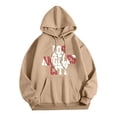 thumbnail image 1 of PENGXIANG Sweat à Capuche pour Femmes Patchwork Graphique Col Rond Tenues d'Hiver Automne Hauts pour Leggings Gris Foncé 2TG, 1 of 4