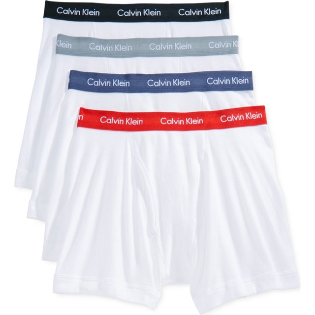 Calzoncillos tipo bóxer Calvin Klein para hombre, paquete de 4, multicolor, mediano Calvin Klein Calzoncillos boxer